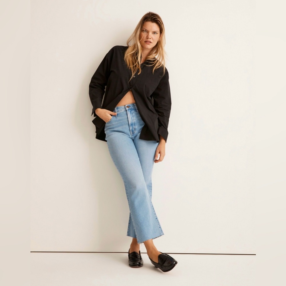 Madewell Perfect Vintage Flare Crop in Crestor Wash 30